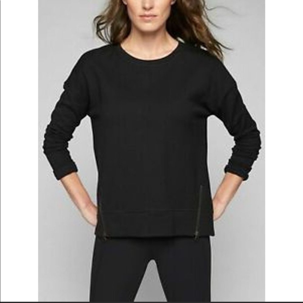 Athleta Black Cityscape Sweatshirt - XS